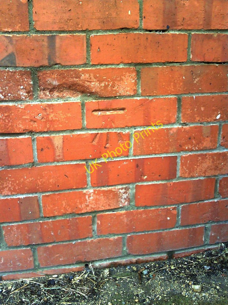 Photo 6"x4" Benchmark on Manor Road Infants' School Didcot c2010