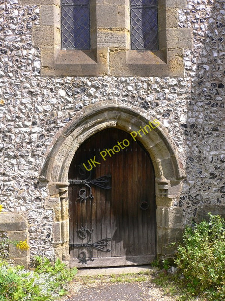 Photo 6"x4" The west door of St Giles' church at Graffham Graffham c2010