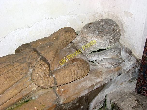 Photo 6"x4" All Saints' church in East Tuddenham - the knight (detail) East Tuddenham c2010