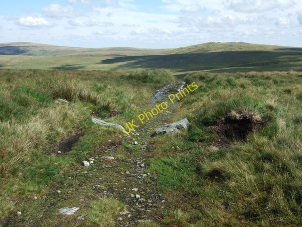 Photo 6"x4" Moorland track into the East Okement valley East Okement Head c2010
