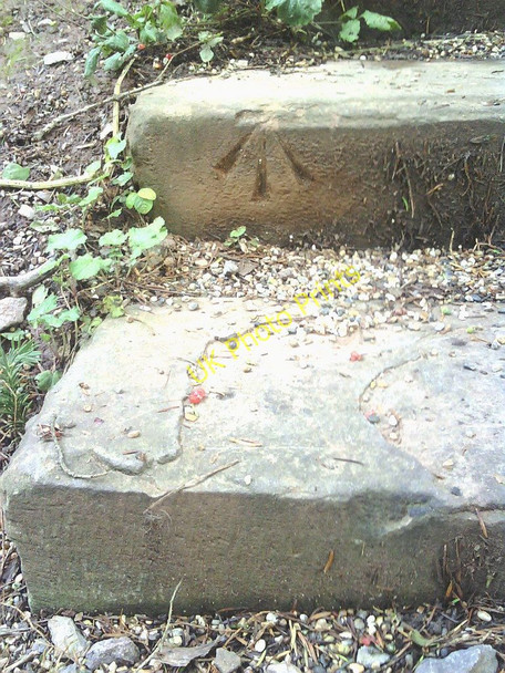 Photo 6"x4" Benchmark on step in Arno's Vale Cemetery Arno's Vale c2010