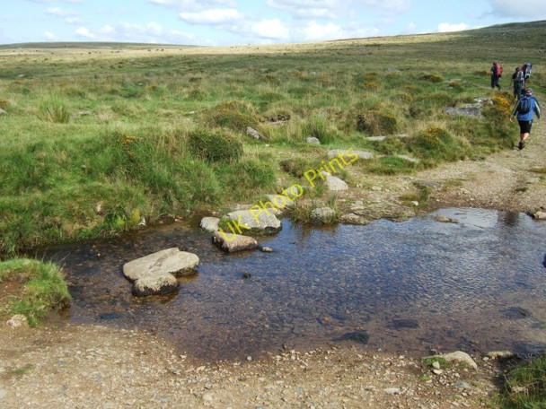 Photo 6"x4" Ford and stepping stones across Moor Brook Okehampton c2010
