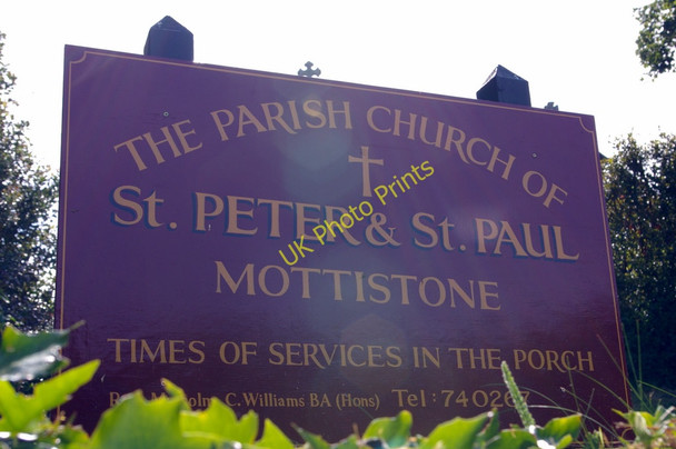 Photo 6"x4" Notice Board, St Peter & St Paul, Mottistone, Isle of Wight Mottistone c2009
