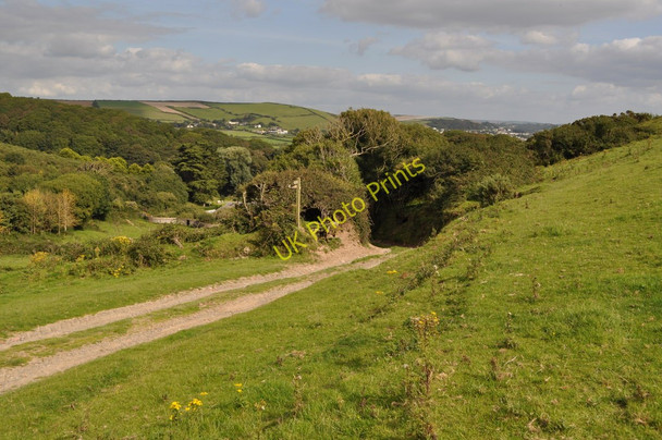 Photo 6"x4" Two footpaths meet and descend a short distance to pass by Saunton Court Saunton c2010
