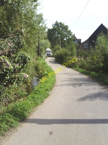 Photo 6"x4" Mill Lane and stream Sutton Courtenay c2010
