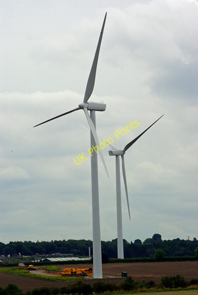 Photo 6"x4" Wind Turbines at Lindhurst Farm Rainworth c2010