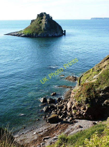 Photo 6"x4" Thatcher Rock and Thatcher Cove, Torquay Ellacombe c2010