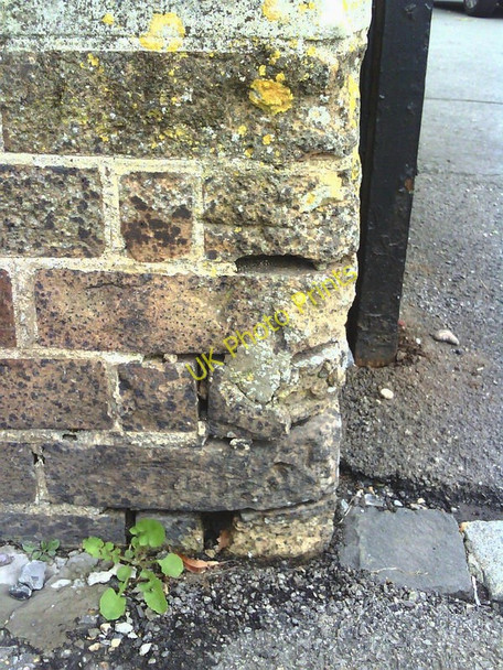 Photo 6"x4" Benchmark on gatepost at junction of Fairfield Road and Weymouth Avenue Dorchester\/SY6890 c2010