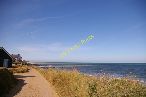 Photo 6"x4" Footpath above the Beach, Bacton, Norfolk Bacton Green\/TG3434 c2009