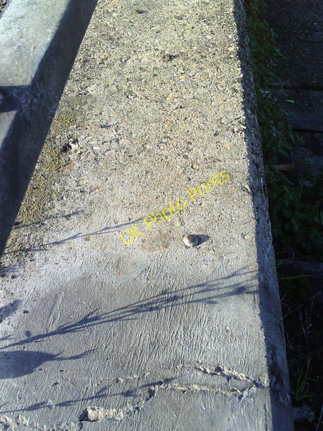 Photo 6"x4" Benchmark on wall by steps on Wilsham Road Abingdon c2010