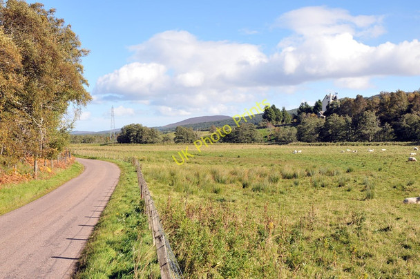 Photo 6"x4" Road and field near the River Nairn at Tordarroch Tordarroch c2010