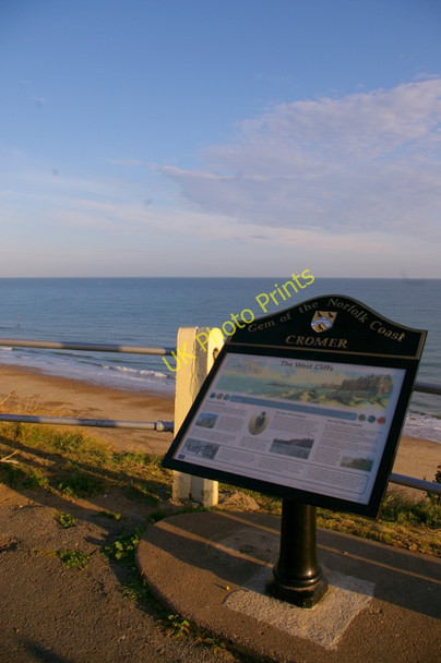Photo 6"x4" Information Board, West Cliff, Cromer, Norfolk Cromer\/TG2142 c2009