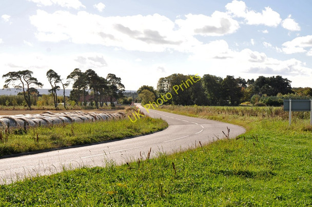 Photo 6"x4" Road through the farmland at Roseisle College of Roseisle c2010