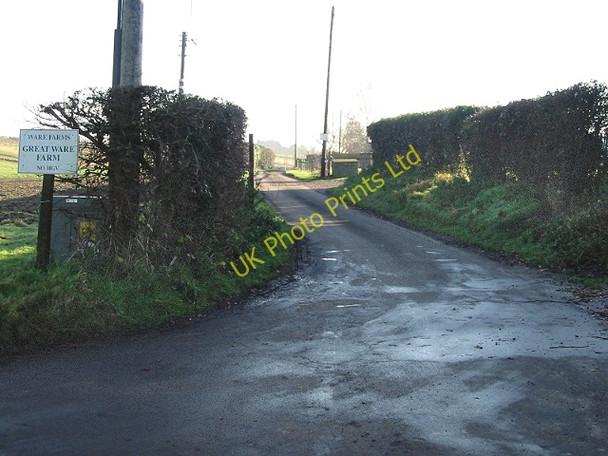 Photo 6"x4" Road to Great Ware Farm Paramour Street c2007