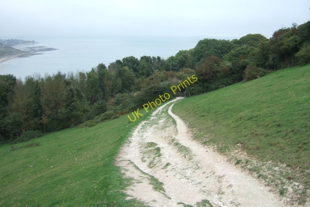 Photo 6"x4" Path from Culver Down towards Whitecliff Bay Hillway c2010