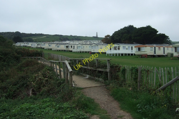 Photo 6"x4" Coastal path above Whitecliff Bay Hillway c2010