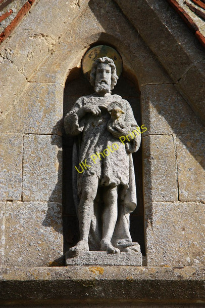 Photo 6"x4" St John the Baptist, Outwood, Surrey - Statue Outwood\/TQ3245 c2010