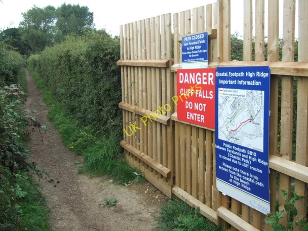 Photo 6"x4" Warning of cliff collapse Bembridge c2010
