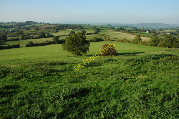 Photo 6"x4" Farmland north of Gaer Wood Cwmcarvan c2010