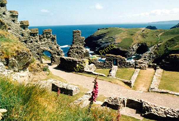 Photo 6"x4" Tintagel Castle ruins (1989) Tintagel c1989