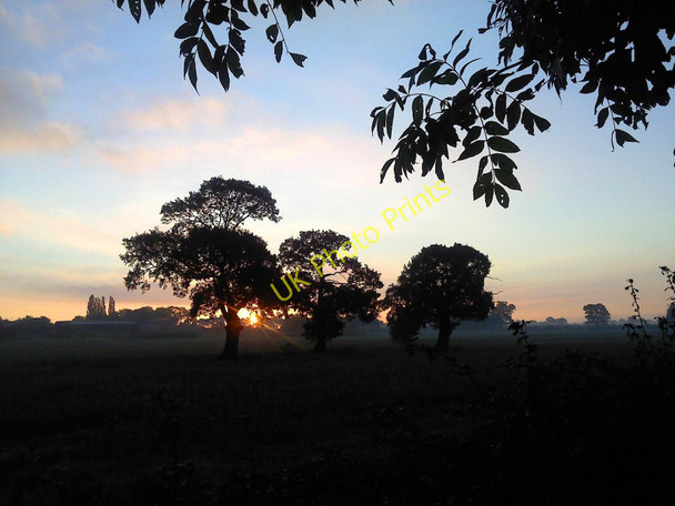 Photo 6"x4" Sunrise over Sudlow Farm, Knutsford Knutsford c2010