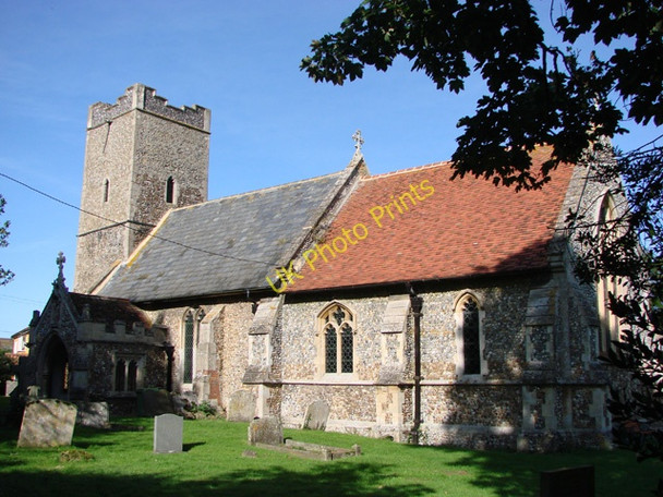 Photo 6"x4" Rede All Saints church Rede c2008