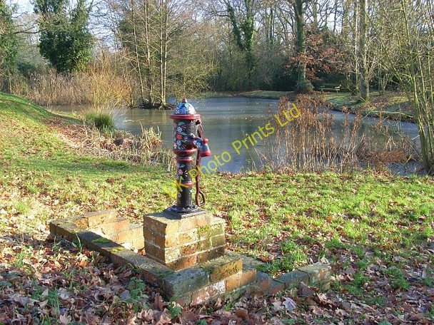 Photo 6"x4" Pond and pump, Beech Hill Beech Hill\/SU6964 c2007