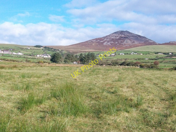 Photo 6"x4" View due north across pasture land towards the Llithfaen Sewage Works Llithfaen c2010