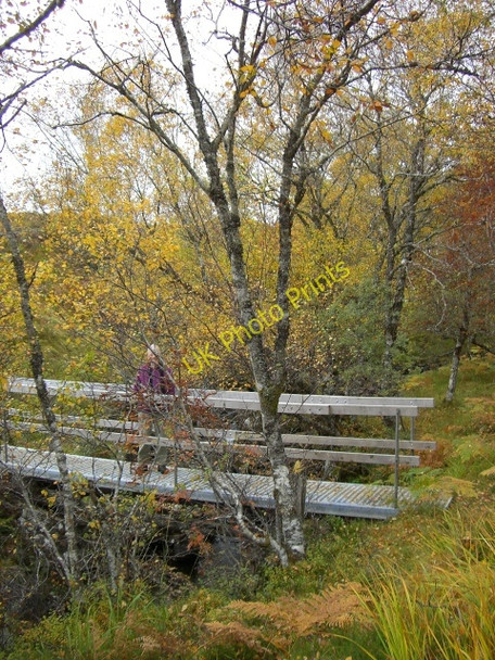 Photo 6"x4" Footbridge across Allt na Gaibhre Glen Cassley\/NC3913 c2010