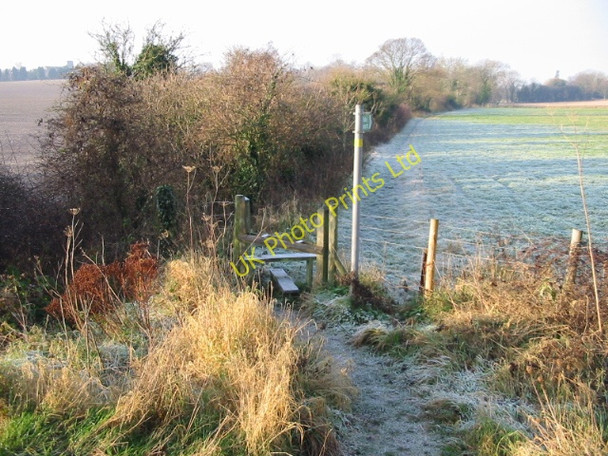 Photo 6"x4" Footpath to Eastry Statenborough c2007