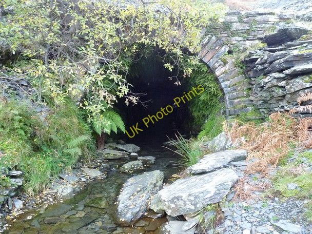 Photo 6"x4" Tunnel entrance in the old slate quarry Dinas-Mawddwy c2010