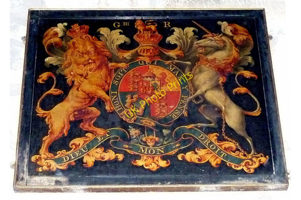 Photo 6"x4" Coat of arms of King George III, Tunstall Church Tunstall\/SD6073 c2010