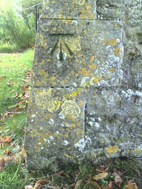 Photo 6"x4" Benchmark on Holy Ascension Church Littleworth\/SU3197 c2010