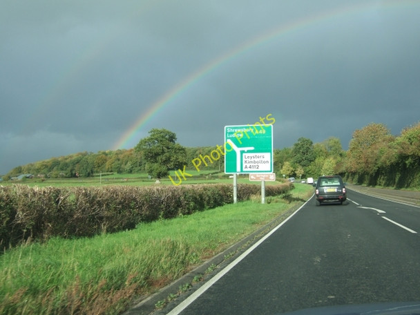 Photo 6"x4" Rainbow over Stockton Cross Leominster c2010