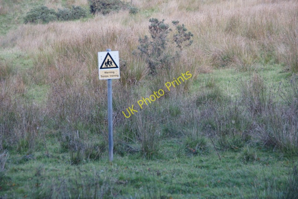 Photo 6"x4" Warning sign on the flanks of Castlelaw Hill Woodhouselee c2010