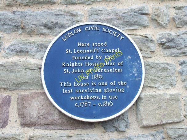 Photo 6"x4" Blue plaque on a building in Linney Ludlow c2010