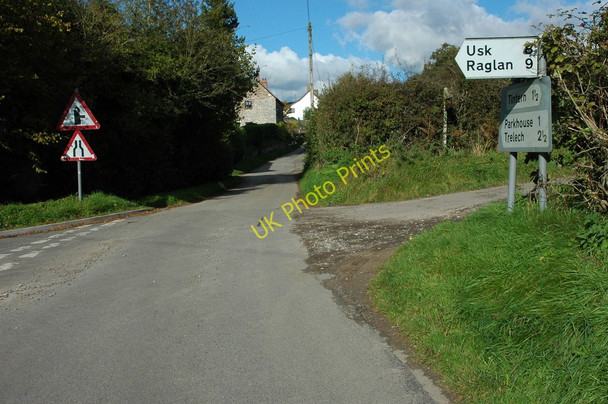 Photo 6"x4" Road junction near Trelleck Grange Catbrook c2010
