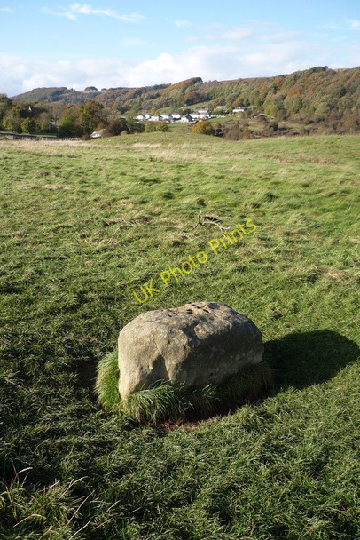 Photo 6"x4" Eyam  Boundary Stone Stoney Middleton c2010