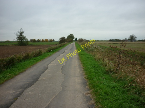 Photo 6"x4" Black Bank heading west towards the River Trent East Butterwick c2010