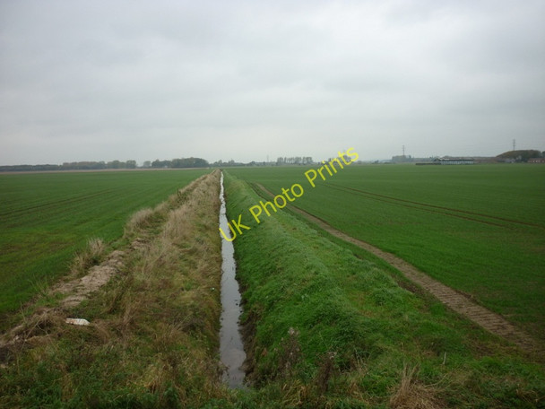 Photo 6"x4" A drain heading north from the footpath Yaddlethorpe c2010