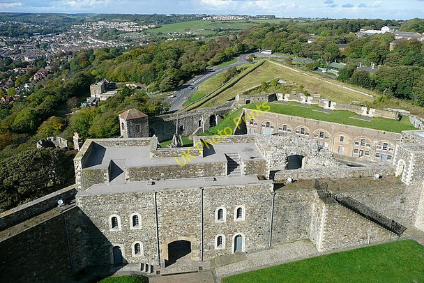 Photo 6"x4" Dover Castle, view north-west from the Great Tower Dover\/TR3141 c2010