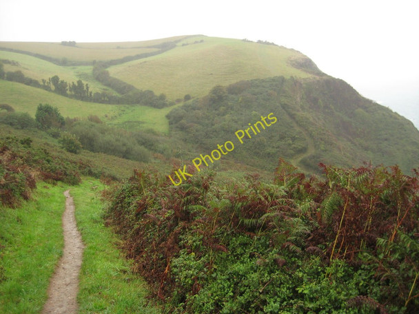 Photo 6"x4" Coast path above Polstreath Mevagissey c2010
