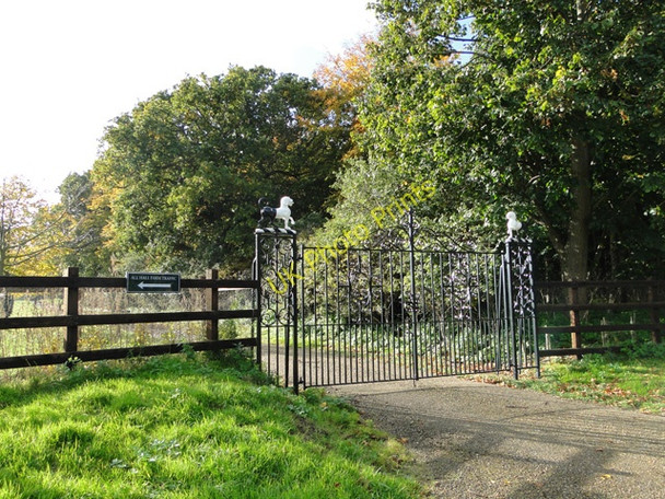 Photo 6"x4" Gated entrance to Benacre Hall Benacre c2010