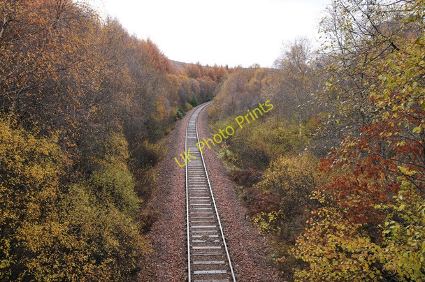 Photo 6"x4" Railway line leaving Spean Bridge Alltour c2010