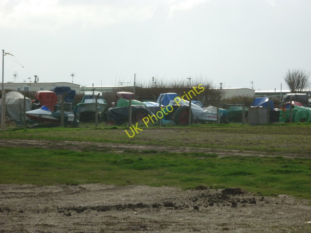 Photo 6"x4" A boat compound at Ulrome Sands East End\/TA1757 c2010