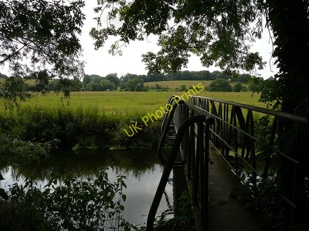 Photo 6"x4" Footbridge over the River Waveney south of Earsham Earsham c2010