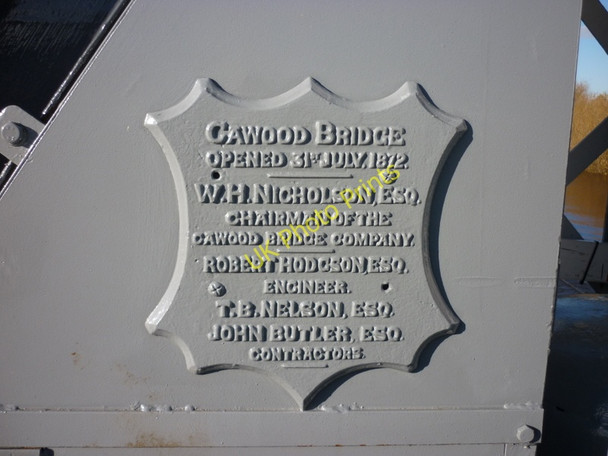 Photo 6"x4" The plaque on Cawood Bridge Cawood c2010