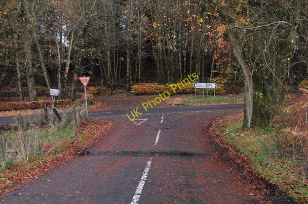 Photo 6"x4" Road junction near Boquhan Boquhan\/NS5387 c2010
