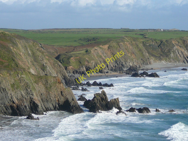 Photo 6"x4" High tide at Marloes Sands Marloes c2010