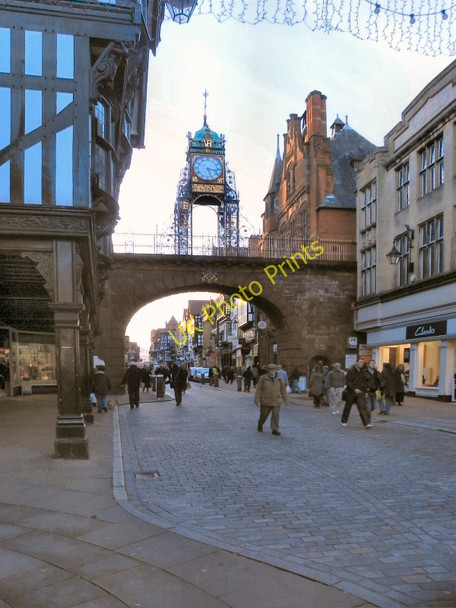 Photo 6"x4" Eastgate and Eastgate Clock Chester c2010